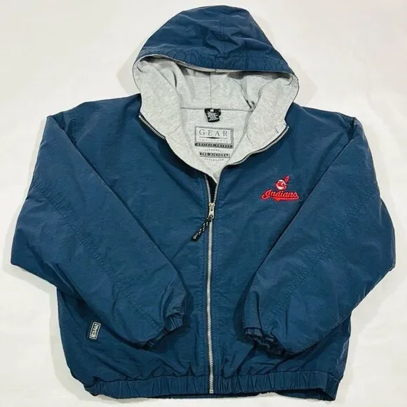 Vintage Cleveland Indians Embroidered Zip Up Jacket - Picture 2 of 10